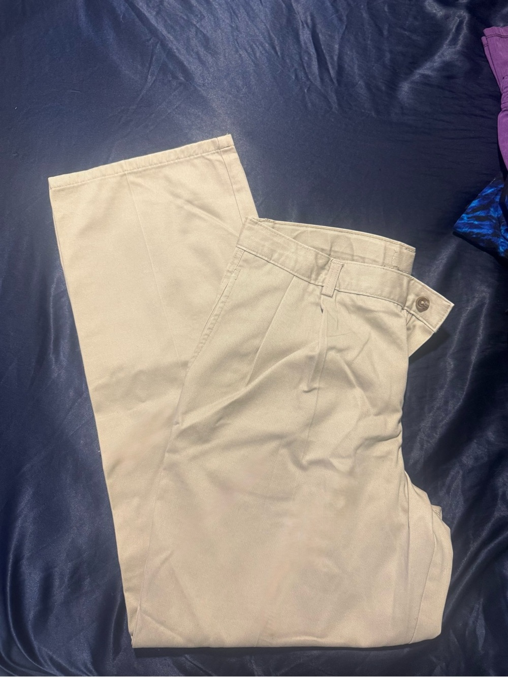 Chaps Boys Khaki Straight-Leg Pants - Beige